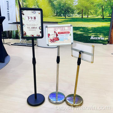 Outdoor Aluminum Usa ka Frame Sign Board nga adunay kuptanan